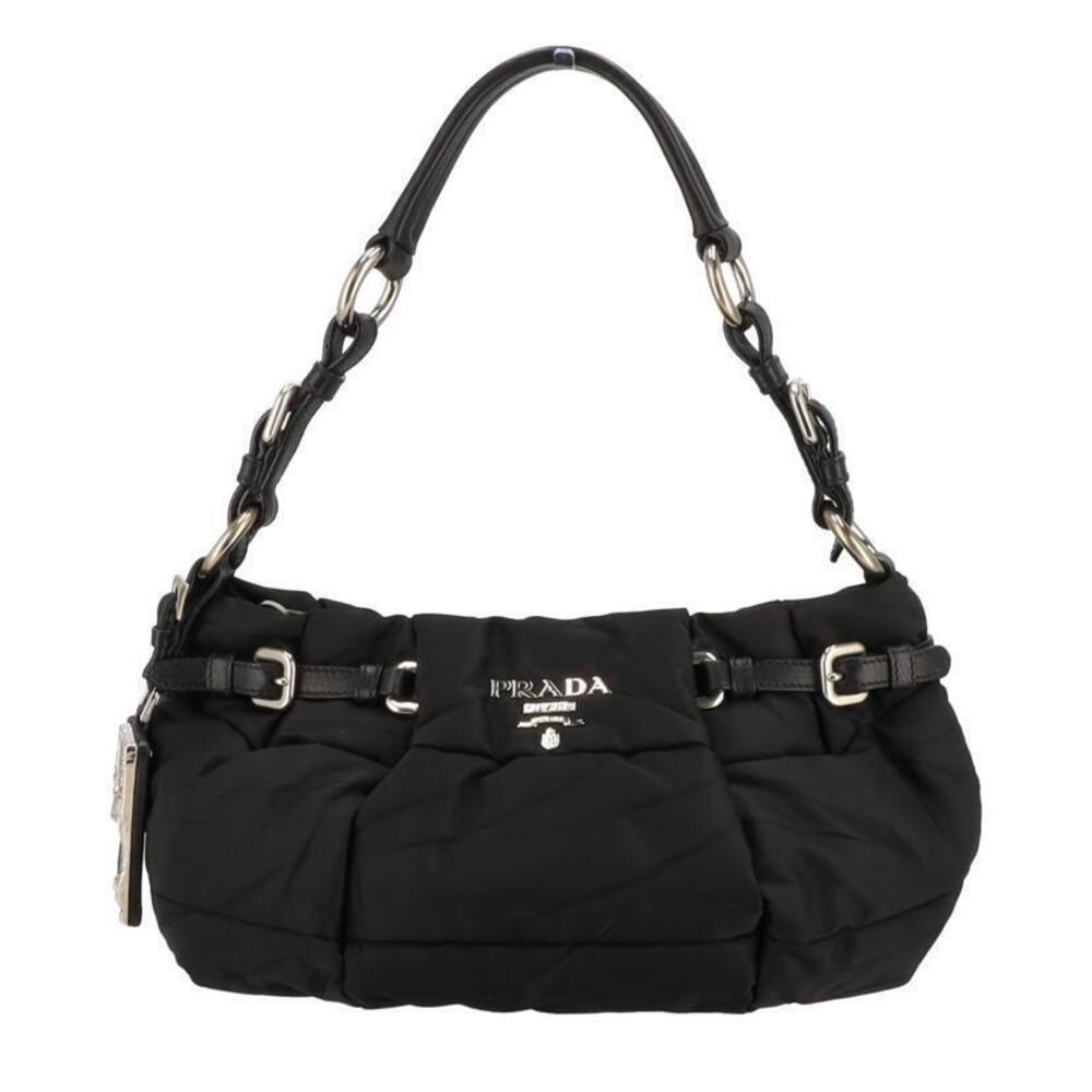 Prada Tessuto Hobo Shoulder Bag Black